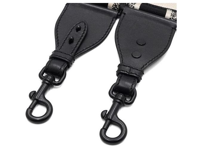 Dior Oblique Bestickter Stoff-Schultergurt Schwarz - Ansicht 2
