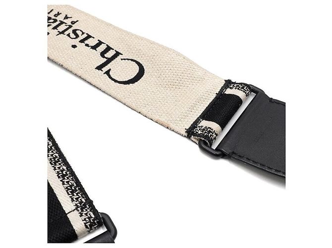Dior Oblique Bestickter Stoff-Schultergurt Schwarz - Ansicht 6