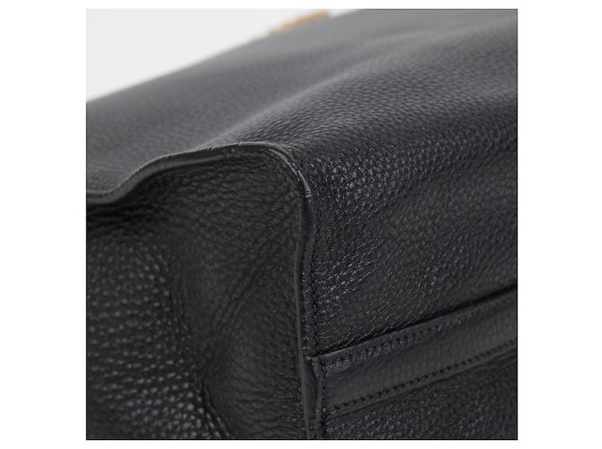 Prada Borsa a tracolla con catena in Vitello Daino Nero - vista 11