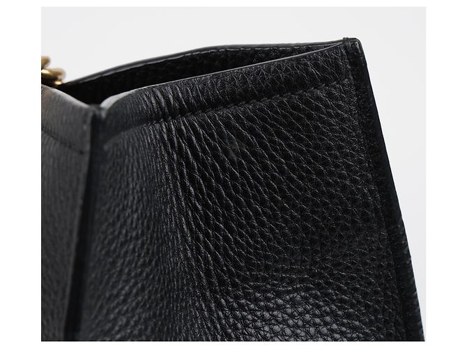 Prada Borsa a tracolla con catena in Vitello Daino Nero - vista 13