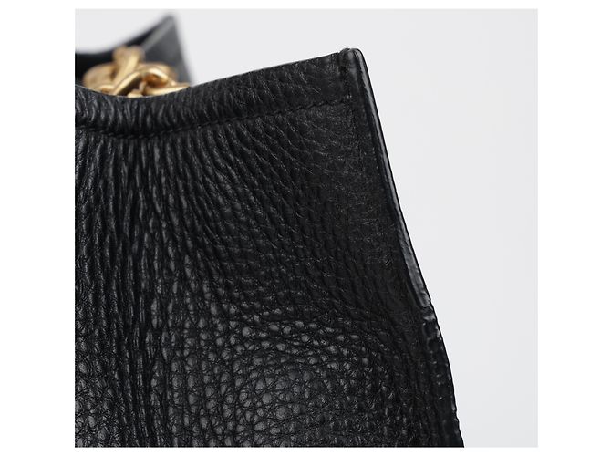 Prada Borsa a tracolla con catena in Vitello Daino Nero - vista 14