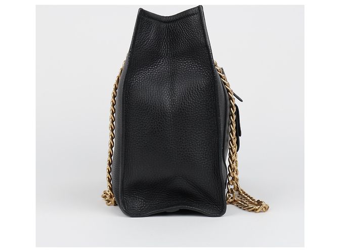 Prada Borsa a tracolla con catena in Vitello Daino Nero - vista 7