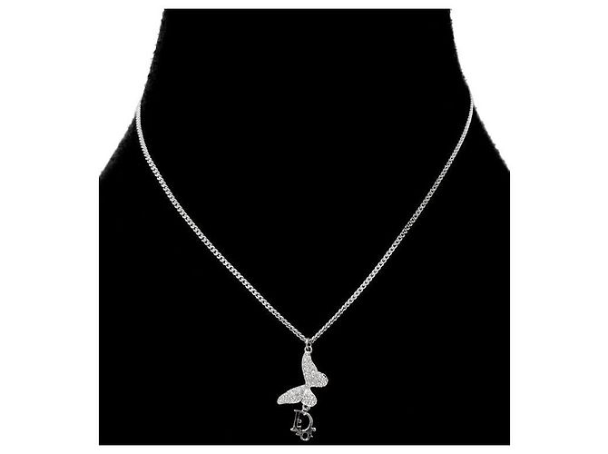 Oblique Dior Collana Obliqua Farfalla in Zirconia Argentata - Ansicht 5