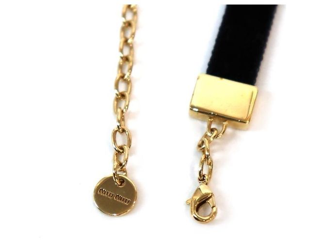 Miu Miu Collana Choker in Velluto con Nastro - vista 3
