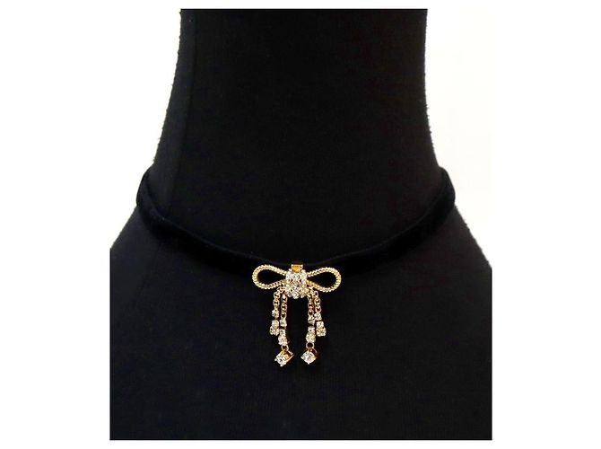 Miu Miu Collana Choker in Velluto con Nastro - vista 6