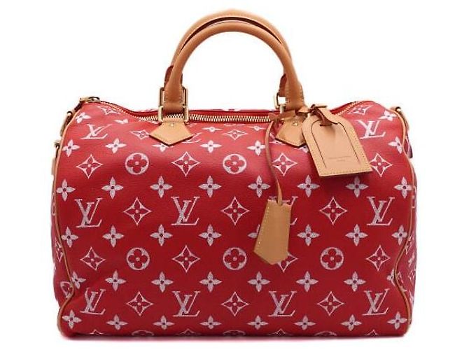 Louis Vuitton Borsa Speedy Monogram Bandouliere Tote Bag e Borsa a Tracolla in Special Red Rosso - vista 2