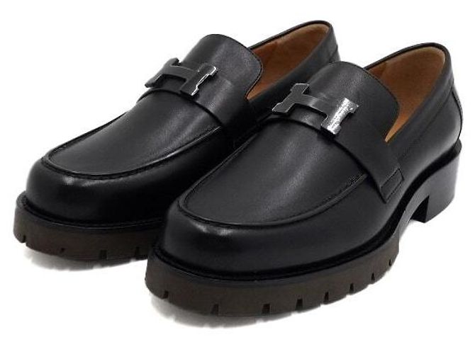 Hermès Mocassini in pelle GREGOIRE Noir Uomo Nero - vista 3