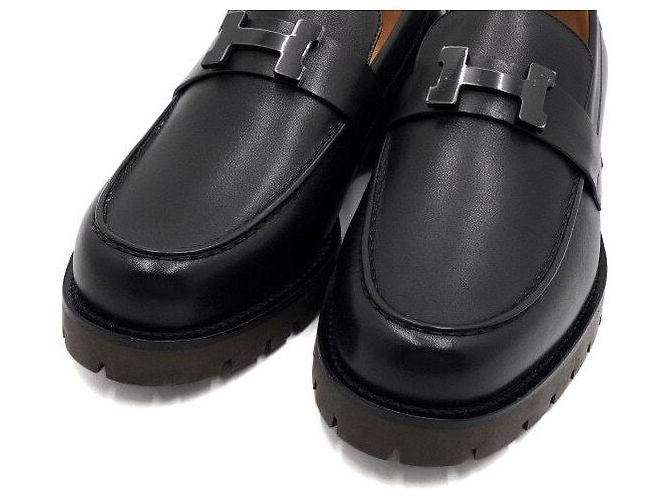 Hermès Mocassini in pelle GREGOIRE Noir Uomo Nero - vista 5