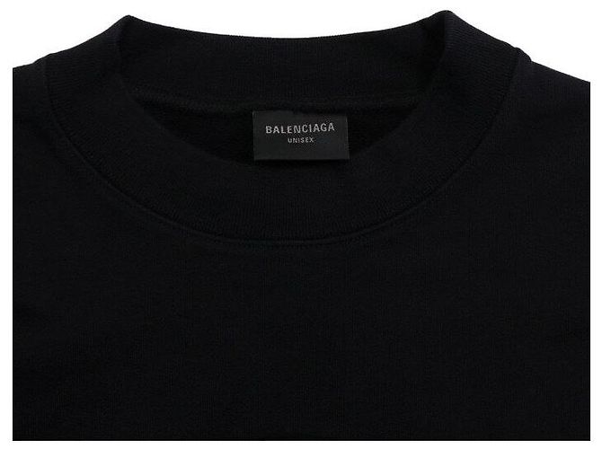 Balenciaga Sudadera Unisex de Algodón Negra con Logo de Paris Negro - vista 5