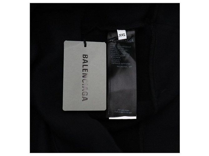Balenciaga Sudadera Unisex de Algodón Negra con Logo de Paris Negro - vista 7