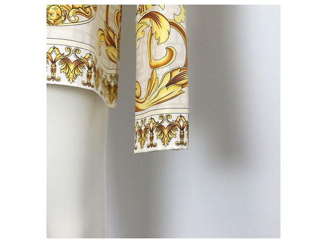 Fendi Unisex-Seidenhemd mit FF Logo Baroque Golden - Ansicht 3