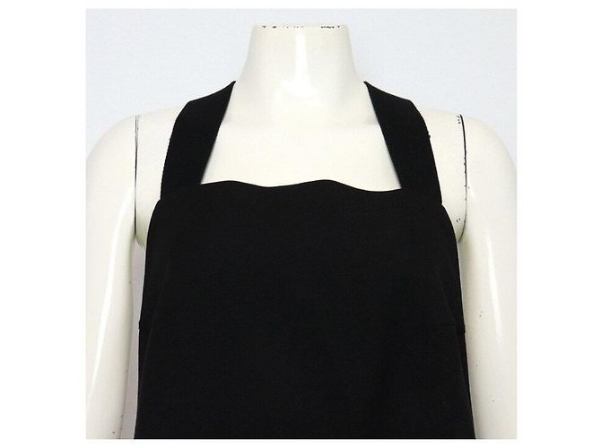 Prada Vestido sin mangas de gabardina de algodón negro para mujer - vista 2