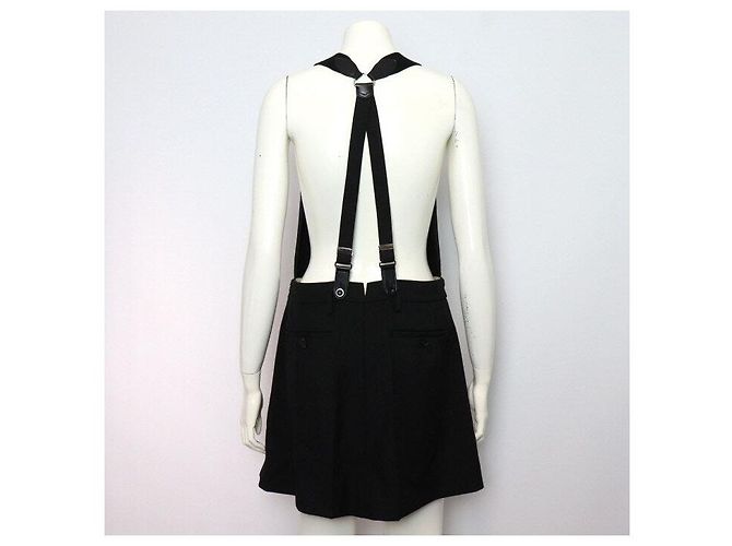 Prada Vestido sin mangas de gabardina de algodón negro para mujer - vista 4
