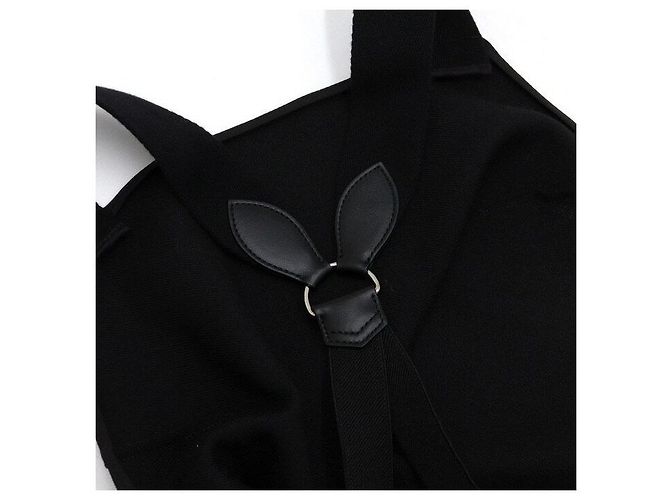 Prada Vestido sin mangas de gabardina de algodón negro para mujer - vista 6