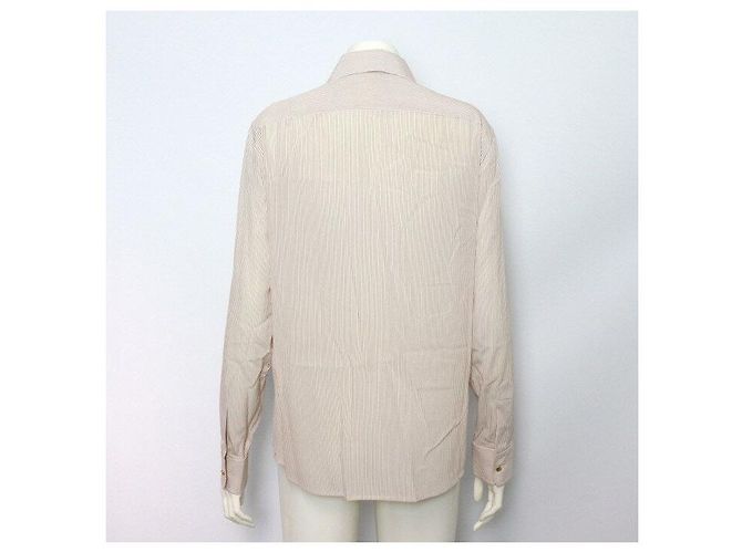 Céline Camicia in seta a righe con fiocco al collo da donna - vista 4