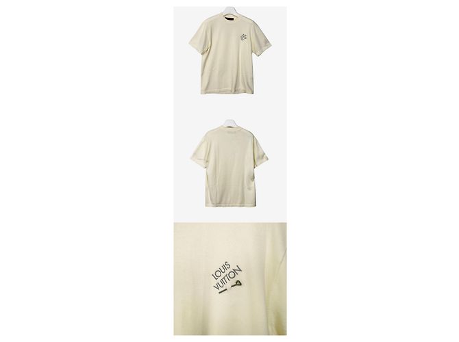 Louis Vuitton T-Shirt mit kurzen Ärmeln Größe Cream Weiß - Ansicht 2