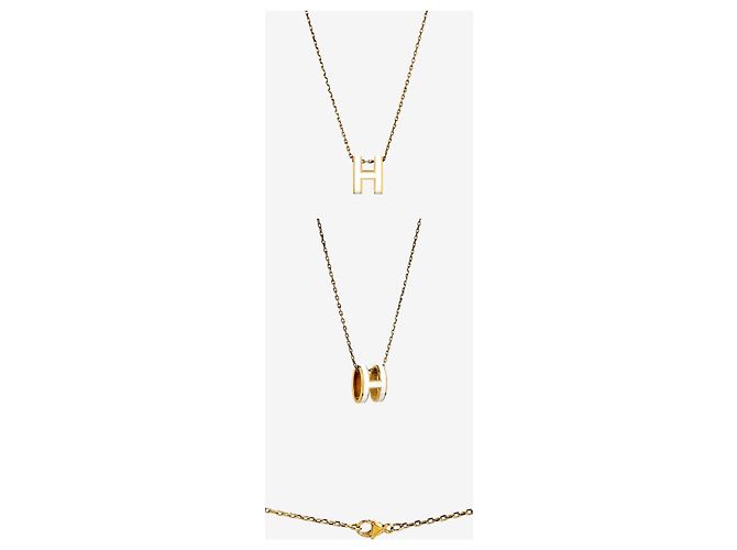 Hermès Collana con pendente Blang Gold D'oro - vista 2