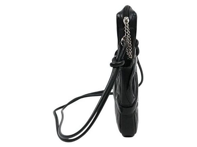 Chanel Mini borsa a tracolla in pelle nera - vista 2