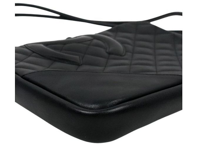 Chanel Mini borsa a tracolla in pelle nera - vista 6