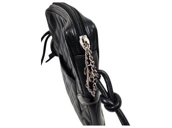 Chanel Mini borsa a tracolla in pelle nera - vista 8