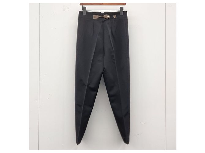 Louis Vuitton Wool Slacks Pants Black - view 6