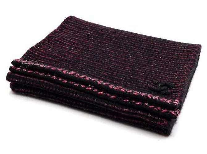 Chanel Sciarpa da donna in tweed misto cashmere con logo - vista 2