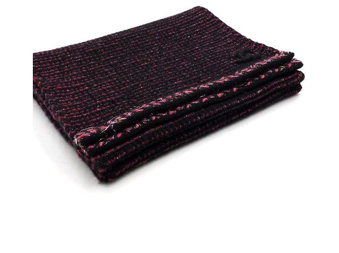 Chanel Sciarpa da donna in tweed misto cashmere con logo - vista 3