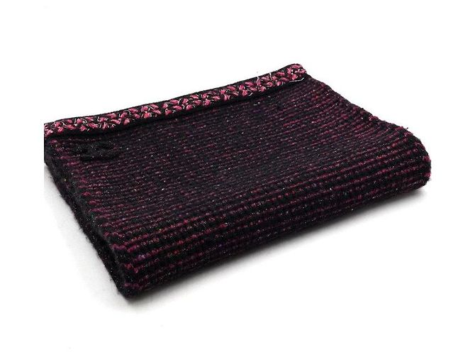 Chanel Sciarpa da donna in tweed misto cashmere con logo - vista 4
