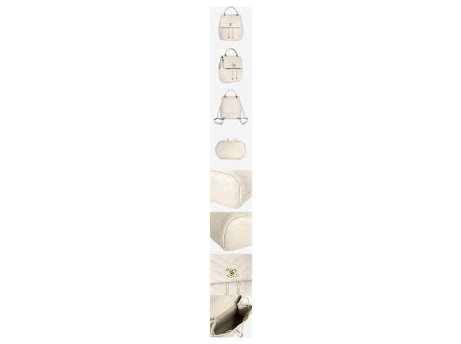 Chanel Chevron Rucksack Beige Braun - Ansicht 2