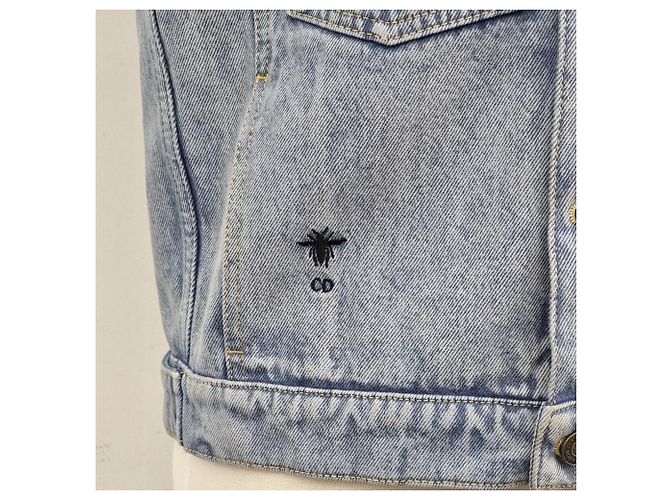 Dior Chaleco de denim bordado Azul - vista 5
