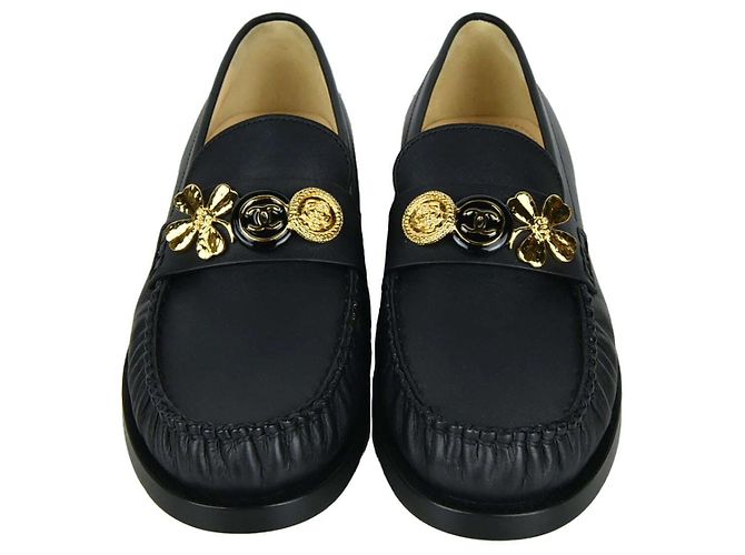Chanel Mocassini Loafers con ciondolo a fiore - vista 5
