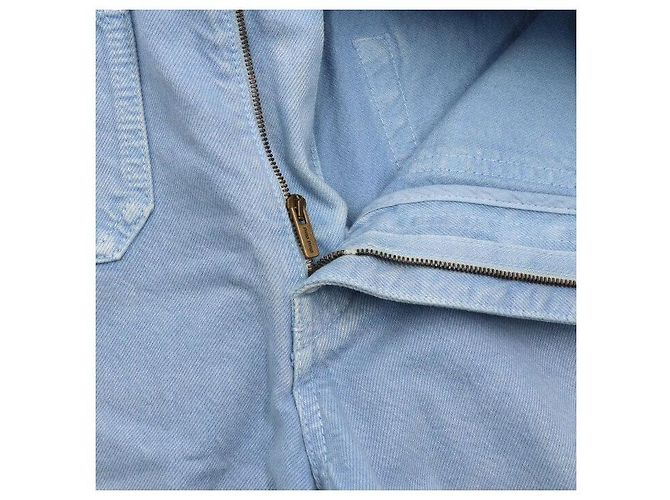 Miu Miu Jeans Drill Denim da donna con logo sulla tasca posteriore - vista 6