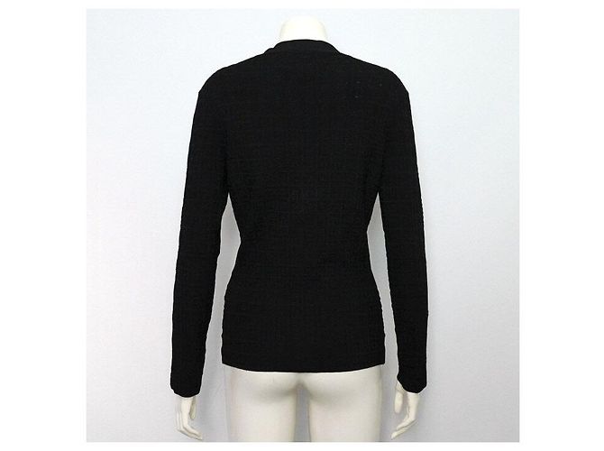 Givenchy Strickcardigan für Damen mit gemischtem Monogramm-Motiv in Schwarz - Ansicht 4