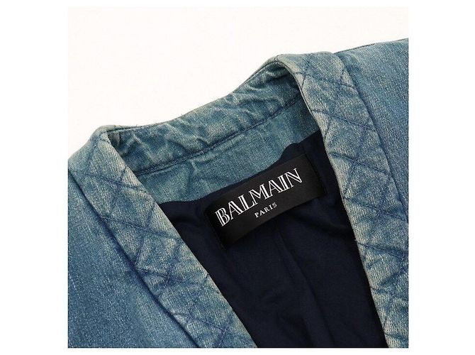 Balmain Chaqueta vaquera de algodón azul lavado para mujer - vista 5