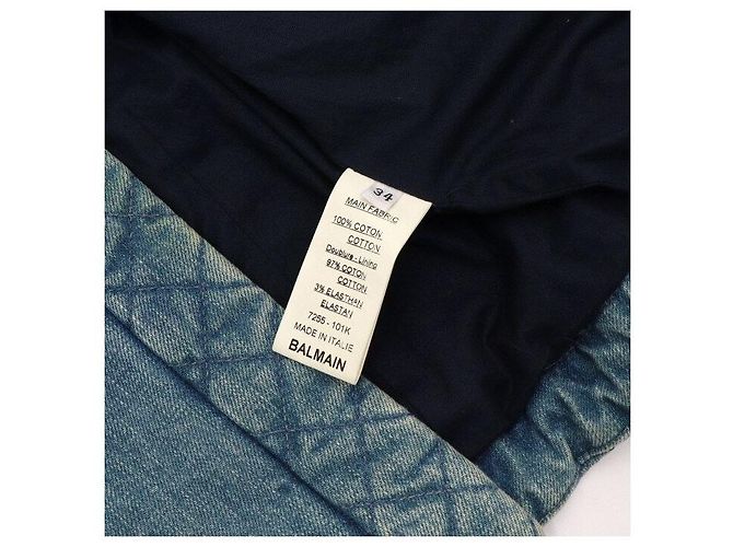 Balmain Chaqueta vaquera de algodón azul lavado para mujer - vista 7