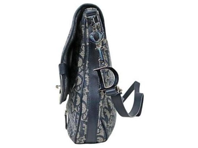 Dior Borsa a tracolla con patta Oblique CD Logo Blu - vista 2