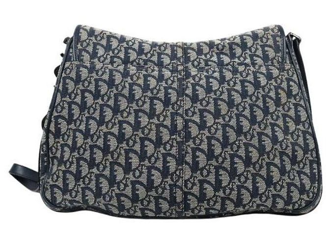 Dior Borsa a tracolla con patta Oblique CD Logo Blu - vista 3
