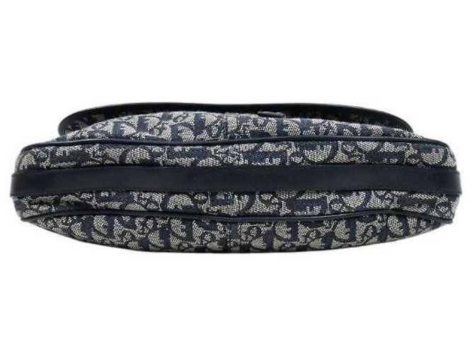 Dior Borsa a tracolla con patta Oblique CD Logo Blu - vista 4