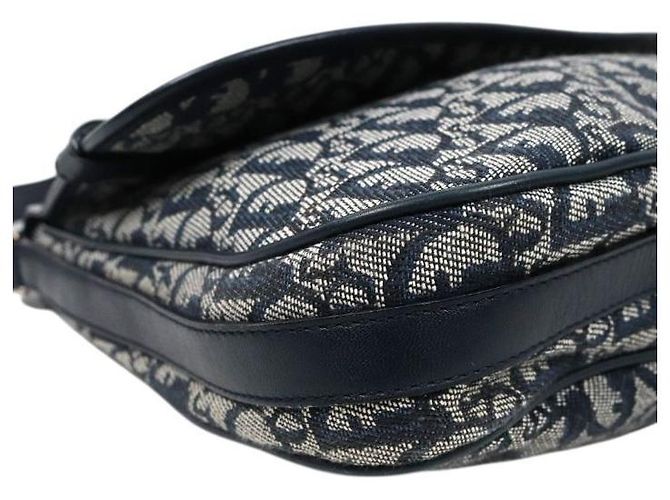 Dior Borsa a tracolla con patta Oblique CD Logo Blu - vista 6