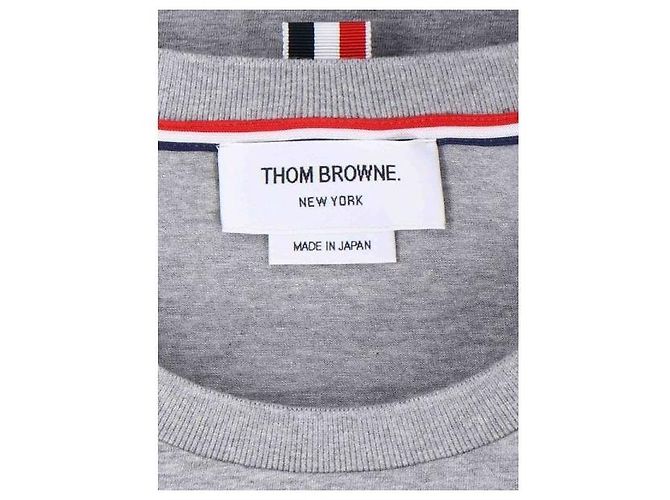 Thom Browne Jersey Relaxed T-Shirt mit Seitenschlitzen Braun - Ansicht 8