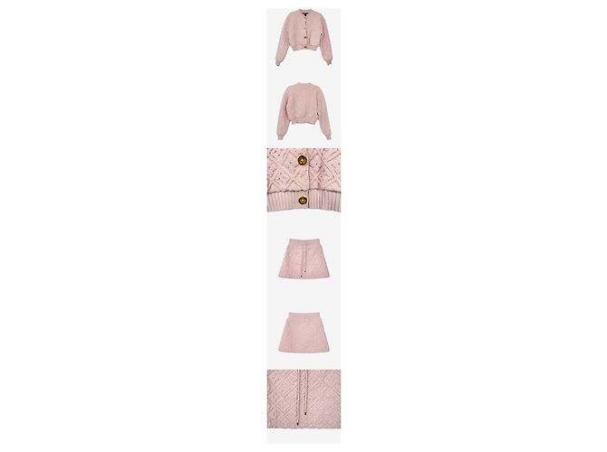 Louis Vuitton Monogramm-Handtuch-Cardigan-Rock-Set Rosa Pink - Ansicht 2