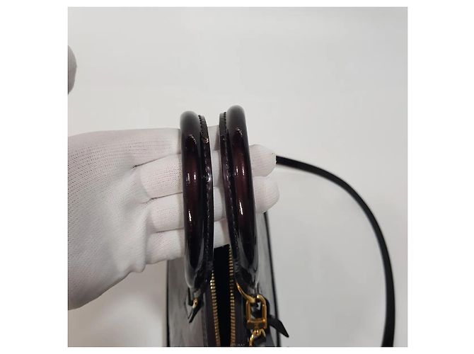 Louis Vuitton Borsa Tote Alba BB Monogram Vernis Rosso - vista 5