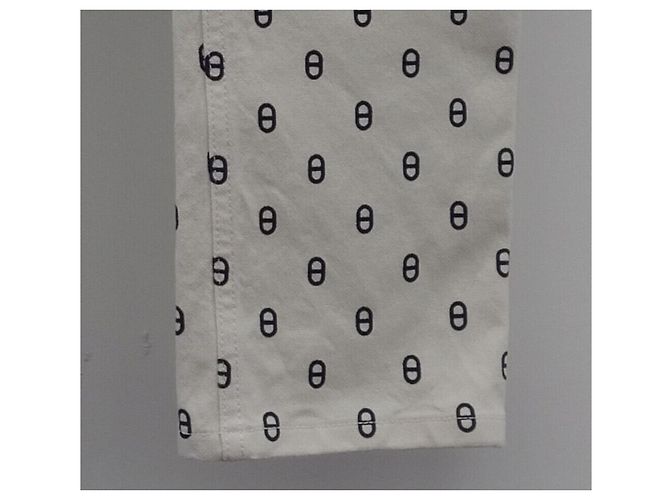 Hermès Pantalones de denim estampados Blanco - vista 3