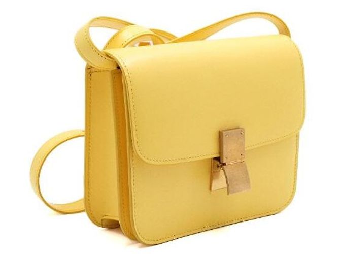 Céline Borsa a tracolla e borsa crossbody Classic Box Tin Gialla Giallo - vista 3