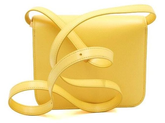 Céline Borsa a tracolla e borsa crossbody Classic Box Tin Gialla Giallo - vista 4