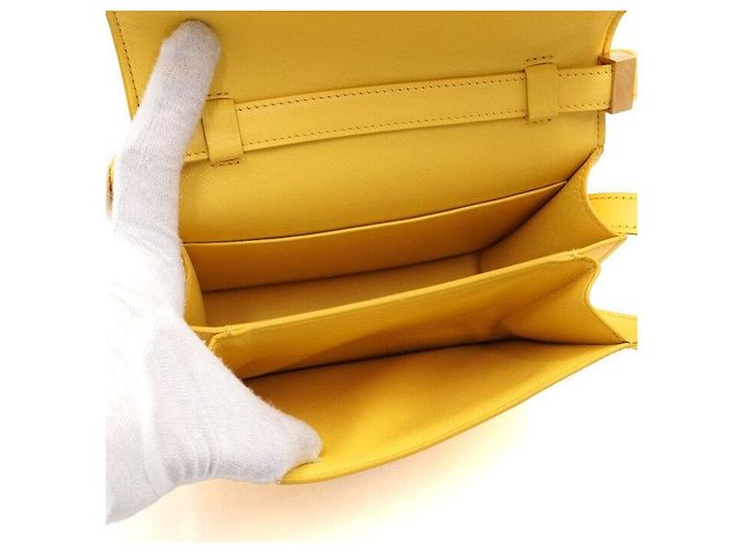 Céline Borsa a tracolla e borsa crossbody Classic Box Tin Gialla Giallo - vista 5