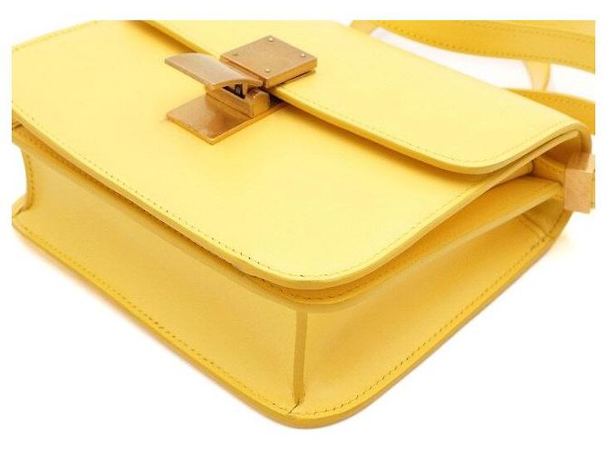 Céline Borsa a tracolla e borsa crossbody Classic Box Tin Gialla Giallo - vista 8