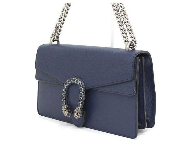 Gucci Borsa a tracolla Dionysus Blue Small con catena - vista 3