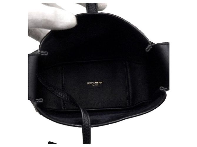 Saint Laurent Borsa a tracolla LE Mini Baby Shoulder Bag in pelle nera - vista 5