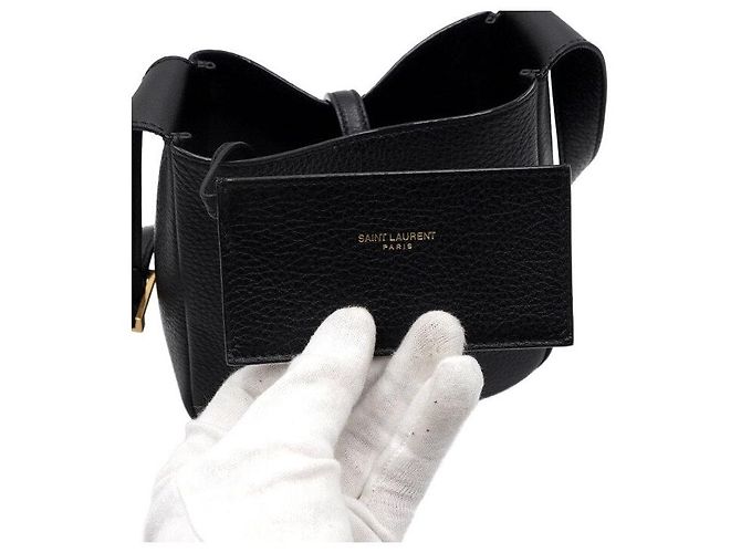 Saint Laurent Borsa a tracolla LE Mini Baby Shoulder Bag in pelle nera - vista 6